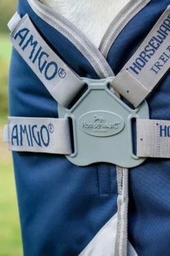 Horseware Hästtäcken & Flughuvor|Horseware-Amigo Regntäcke 1200D FieldSafe Plus 50g Navy/Grå