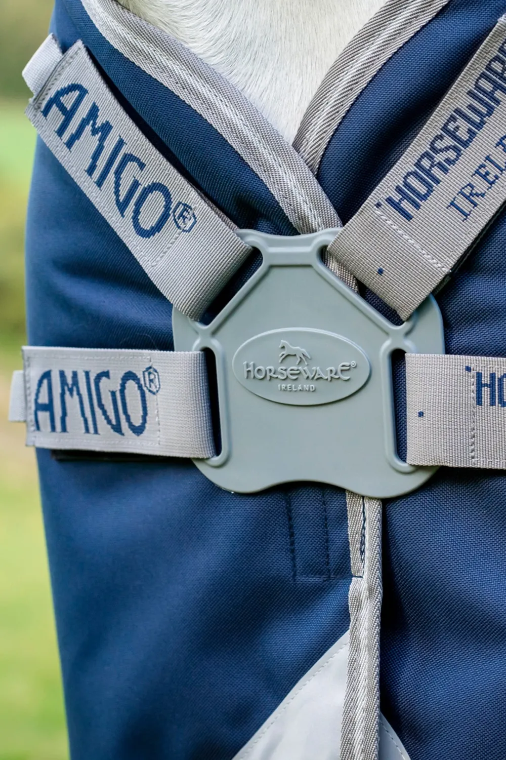 Horseware Hästtäcken & Flughuvor|Horseware-Amigo Regntäcke 1200D FieldSafe Plus 50g Navy/Grå
