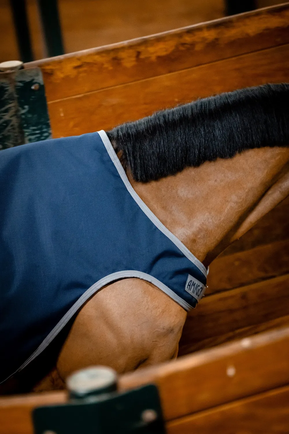 Horseware Hästtäcken & Flughuvor|Horseware-Aigo Riptop krittakintäcke 100g Navy/Grey