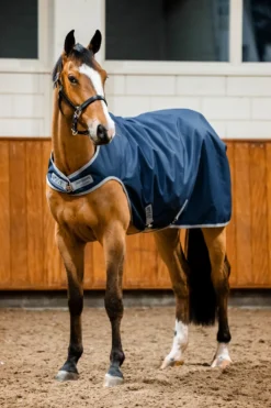 Horseware Hästtäcken & Flughuvor|Horseware-Aigo Riptop krittakintäcke 100g Navy/Grey