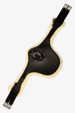 Kentucky Horsewear Sadelgjordar & Tillbehör|Kentucky Horsewear-Anatomisk Stud Magplatta Fårskinn Svart