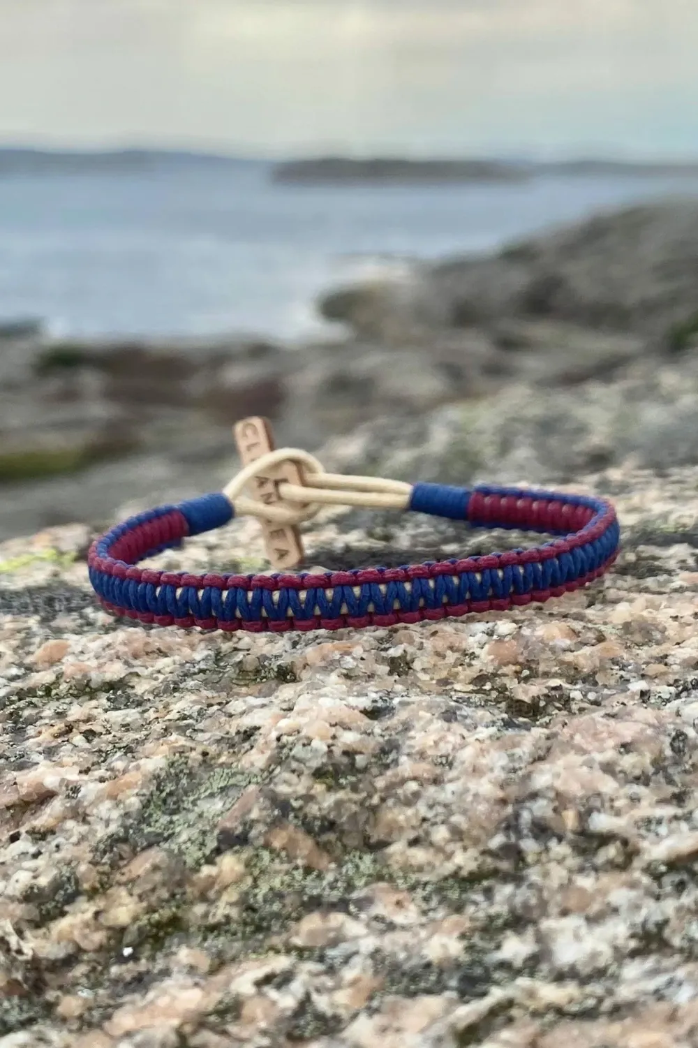 CleanSea Örhängen & Armband-Action Taker Arband 1kg andbeige/Havbå/Bordeaux
