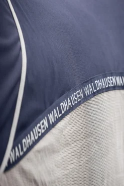 Waldhausen Hästtäcken & Flughuvor|Flugskydd-Cooler Flugtäcke Navy/Grey