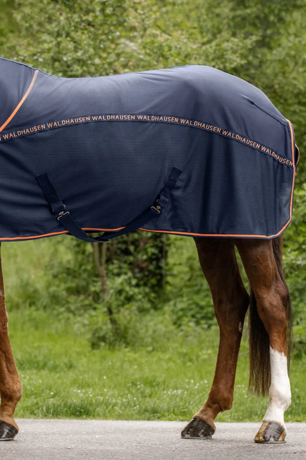 Waldhausen Flugskydd-Cooler Sommartäcke mot Flugor Navy/Orange