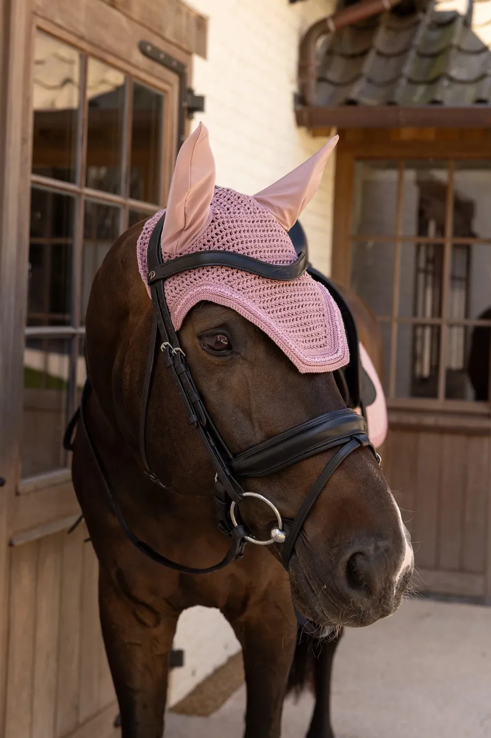 Kentucky Horsewear Kentucky Horsewear|Schabrak & Huvor-Dressyr Mini Pearl Set Old Rose