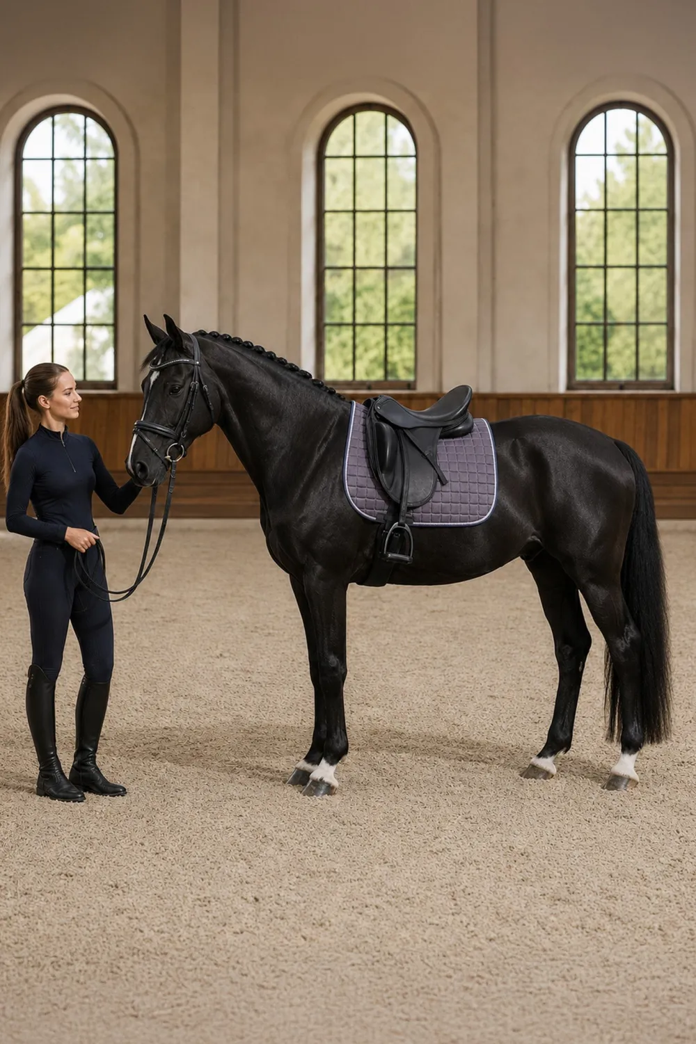 Schockemöhle Schabrak & Huvor|Schockemöhle-Dressyrschabrak Neo Star Graphite
