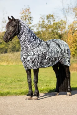 QHP Qhp|Hästtäcken & Flughuvor-Eksemtäcke Big Neck Zebra