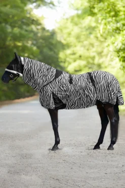 Waldhausen Hästtäcken & Flughuvor|Flugskydd-Eksemtäcke Zebra