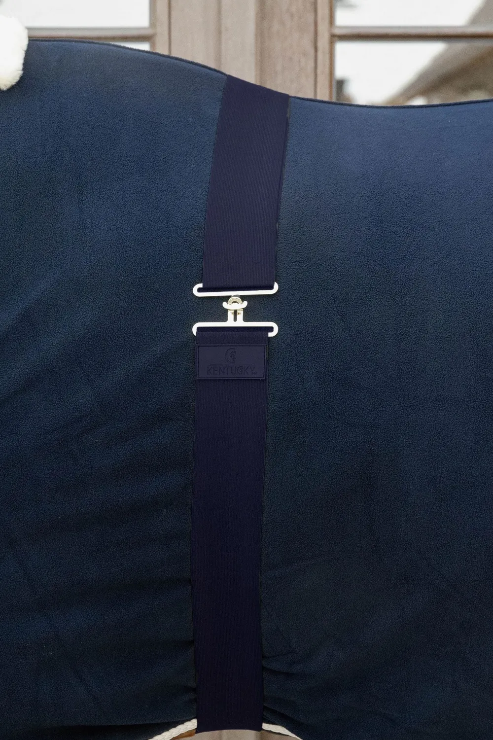 Kentucky Horsewear Hästtäcken & Flughuvor|Kentucky Horsewear-Elastisk Täckesgjord Navy