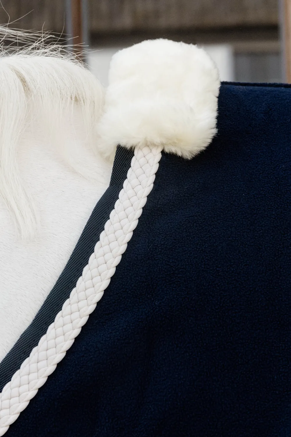 Kentucky Horsewear Hästtäcken & Flughuvor|Kentucky Horsewear-Fleecetäcke Plaited Rope Navy