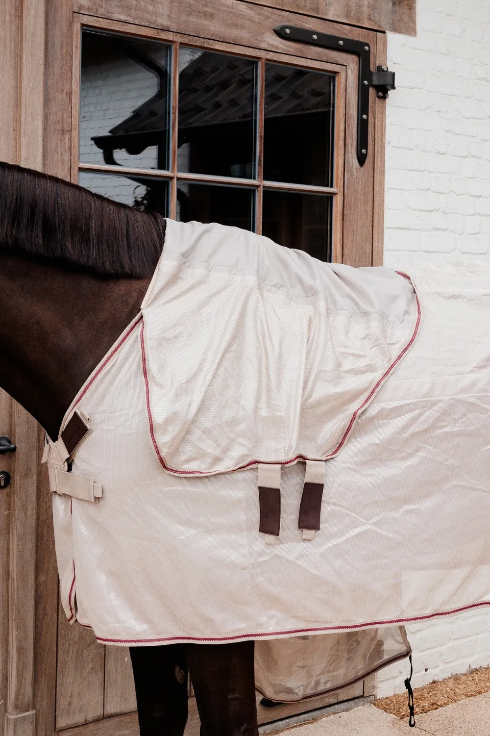 Kentucky Horsewear Kentucky Horsewear|Flugskydd-Flugtäcke Mesh Med Magplatta Beige