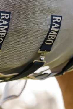 Horseware Horseware|Flugskydd-Flugtäcke Rambo Protector Fast Hals Silver/Navy