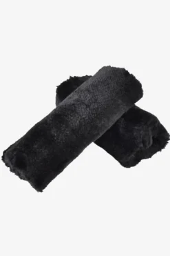 Hansbo Sport Hästtäcken & Flughuvor-Frontspänneskydd Teddy Svart 2-pack