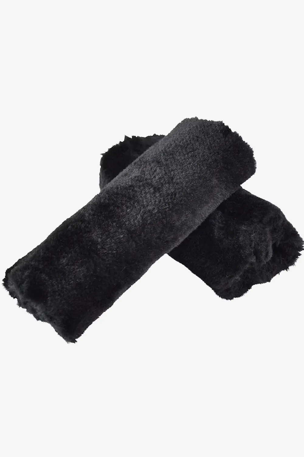 Hansbo Sport Hästtäcken & Flughuvor-Frontspänneskydd Teddy Svart 2-pack