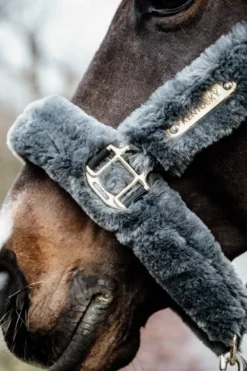 Kentucky Horsewear Grimmor & Grimskaft-Fårskinnsgrimma Grå