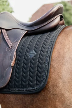 Kentucky Horsewear Kentucky Horsewear|Schabrak & Huvor-Glitter Stone Set Svart
