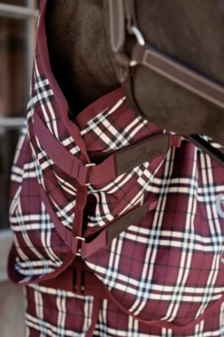 Kentucky Horsewear Hästtäcken & Flughuvor|Kentucky Horsewear-Has Cofort 100g Bordeaux/Rutig