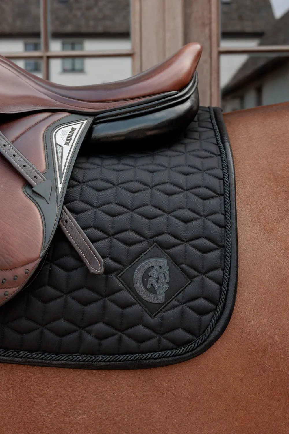 Kentucky Horsewear Kentucky Horsewear|Schabrak & Huvor-Hoppschabrak Sparkling Svart