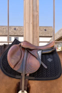 Kentucky Horsewear Kentucky Horsewear|Schabrak & Huvor-Hoppschabrak Velvet Mini Pearls Svart
