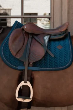 Kentucky Horsewear Kentucky Horsewear|Schabrak & Huvor-Hoppschabrak Velvet Mini Pearls Navy
