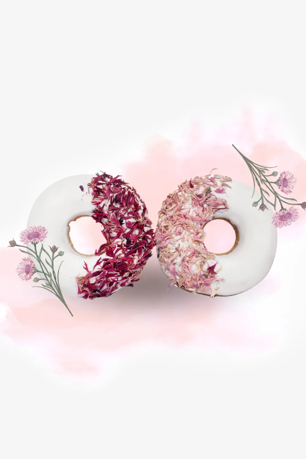 Candy Horse Candy Horse-Hästgodis Donuts Pink & Red Cornflower 2-pack