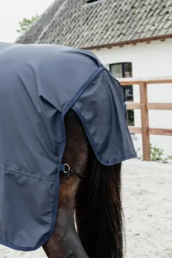 Kentucky Horsewear Hästtäcken & Flughuvor|Kentucky Horsewear-Hurricane Ridregntäcke Navy