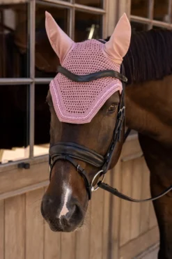 Kentucky Horsewear Kentucky Horsewear|Schabrak & Huvor-Huva Velvet Mini Pearls Old Rose