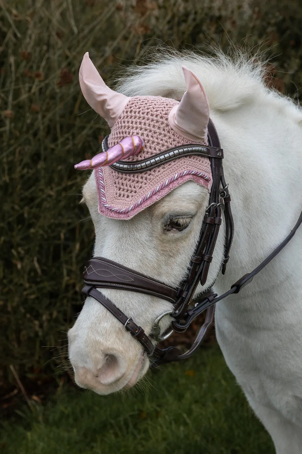 Kentucky Horsewear Kentucky Horsewear|Schabrak & Huvor-Huva Wellington Enhörning Glitter Ljusrosa