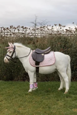 Kentucky Horsewear Kentucky Horsewear|Schabrak & Huvor-Huva Wellington Unicorn Glitter Ljusrosa