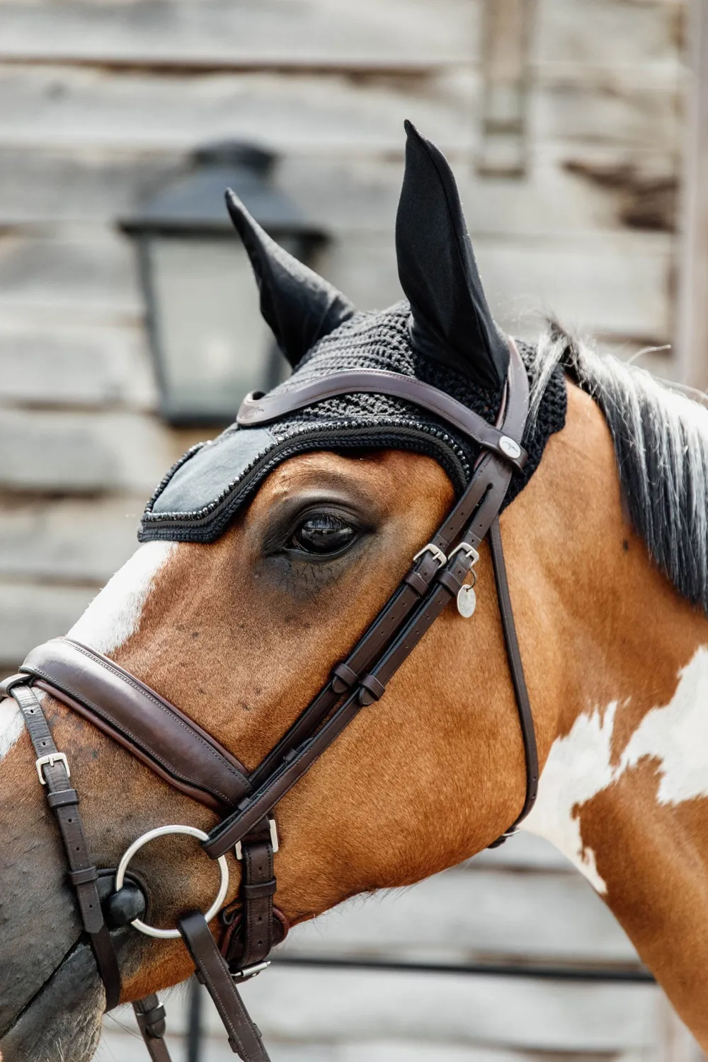 Kentucky Horsewear Schabrak & Huvor-Huva Wellington Velvet Pearls Svart