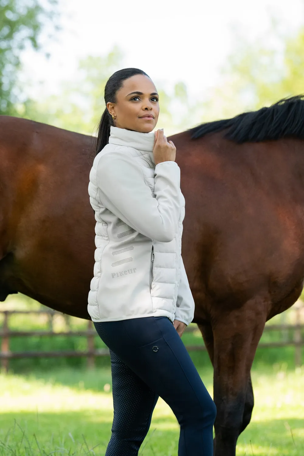 Pikeur Pikeur|Jackor & Kappor-Hybridjacka Core Pearl Gray