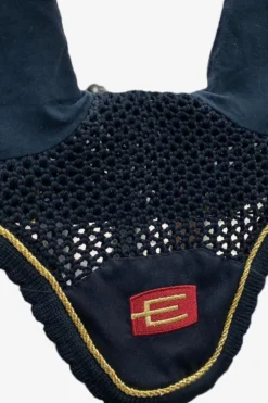 Equiline Schabrak & Huvor|Equiline-Kim Huva E-Logga E65 P358 Navy/Bordeaux/Guld