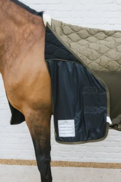 Kentucky Horsewear Hästtäcken & Flughuvor|Kentucky Horsewear-Kombo Cooler Fleecetäcke Pine Green