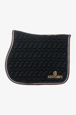 Kentucky Horsewear Kentucky Horsewear|Schabrak & Huvor-Logo Hoppschabrak Svart/Vit/Brun