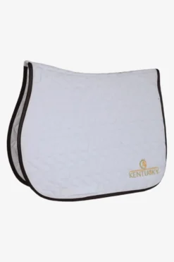 Kentucky Horsewear Schabrak & Huvor-Logo Hoppschabrak Vit/Vit/Brun