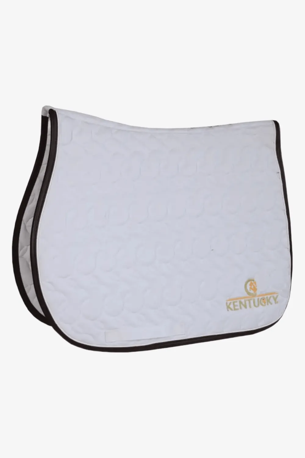 Kentucky Horsewear Schabrak & Huvor-Logo Hoppschabrak Vit/Vit/Brun
