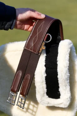 Kentucky Horsewear Sadelgjordar & Tillbehör-Magplatta Fårskinn Brun