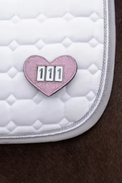 QHP Qhp-Nummerlapp Hjärta Rosa
