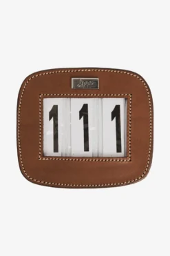 Lippo Lippo-Nummerlapp 3 Rektangulär Läder Oak Bark/Silver