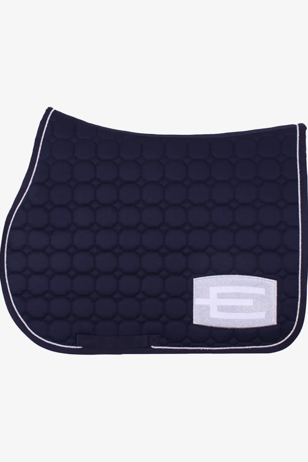 Equiline Schabrak & Huvor|Equiline-Octagon Schabrak E-Logga E08 + P356 Navy Silver/Vit