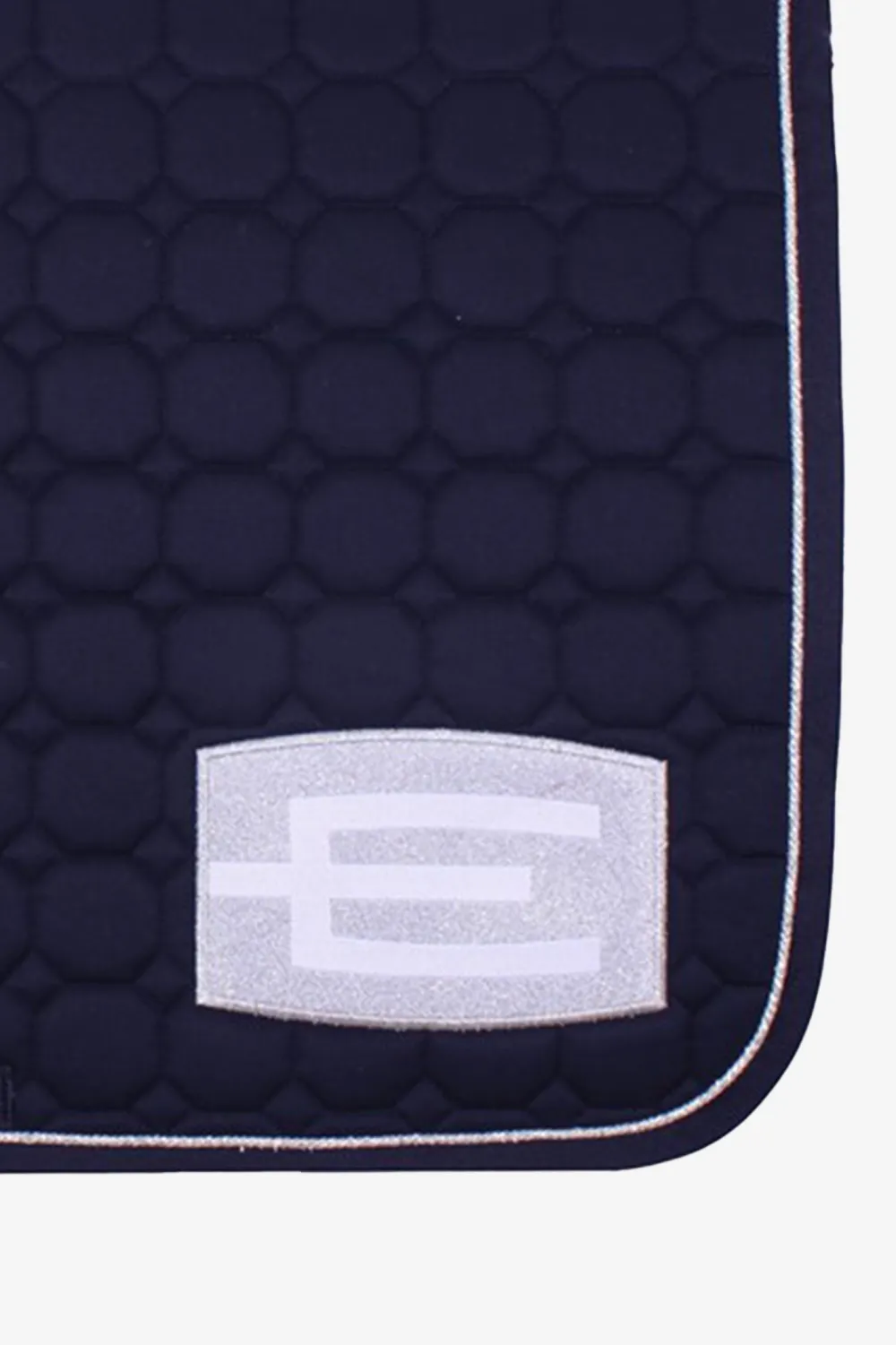 Equiline Schabrak & Huvor|Equiline-Octagon Schabrak E-Logga E08 + P356 Navy Silver/Vit