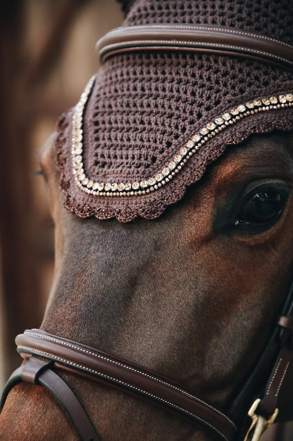 Kentucky Horsewear Kentucky Horsewear|Schabrak & Huvor-Pearl Set Brun