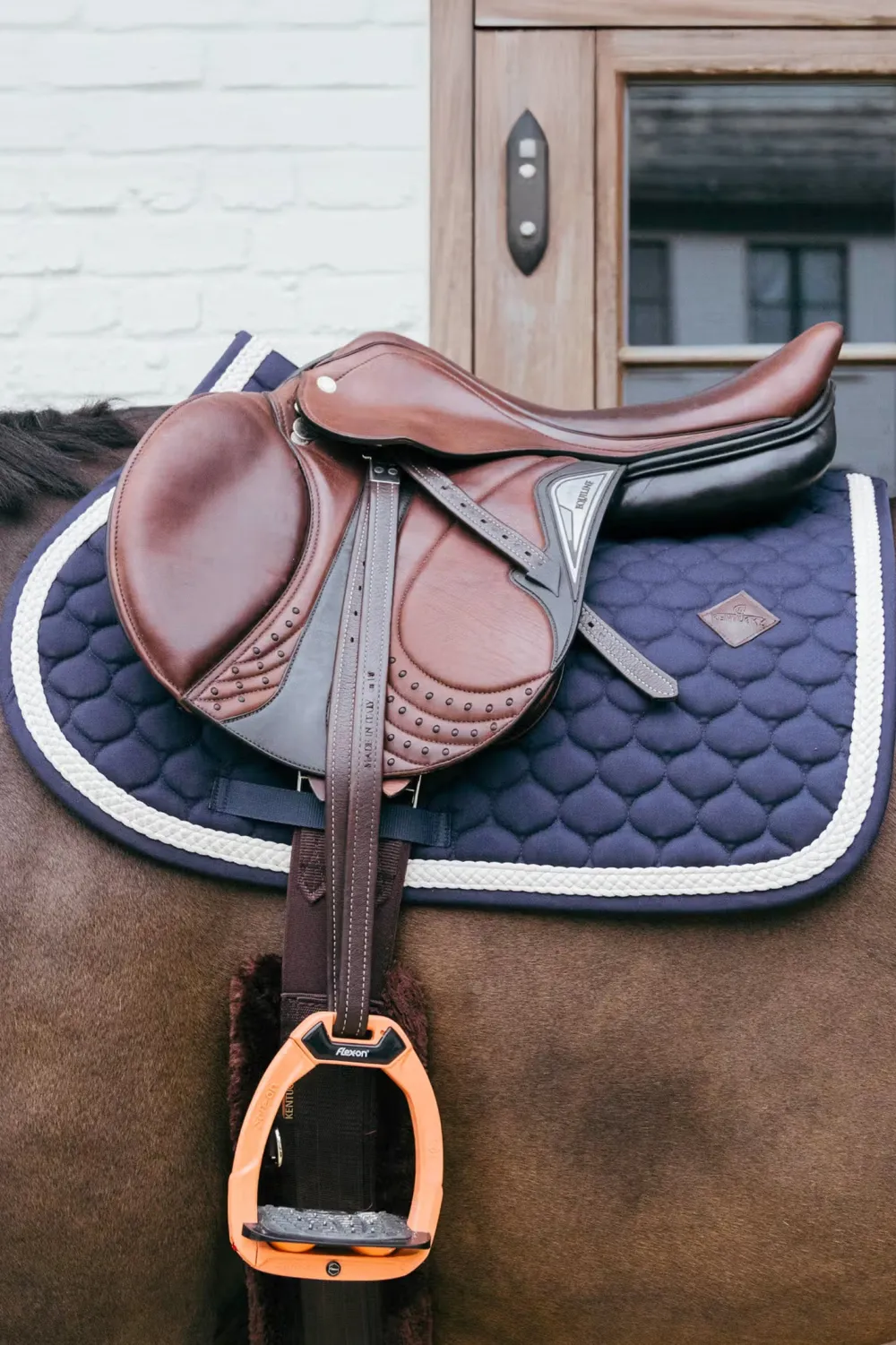Kentucky Horsewear Kentucky Horsewear|Schabrak & Huvor-Plaited Cord Hoppschabrak Navy