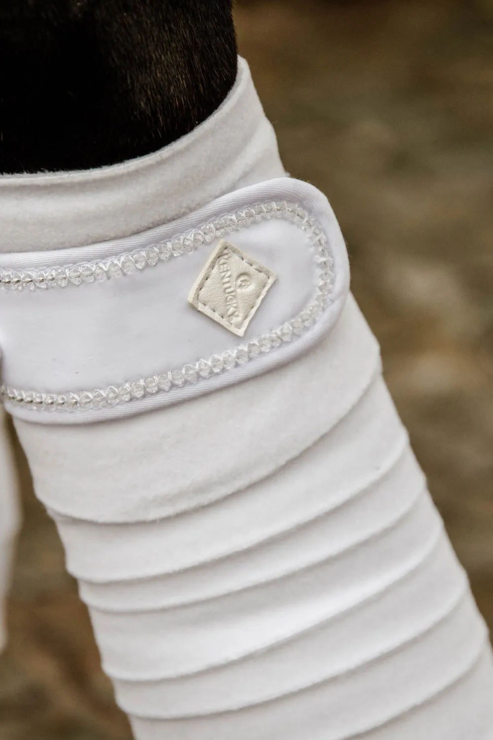 Kentucky Horsewear Kentucky Horsewear|Benskydd & Benlindor-Polar Fleecelindor Pearls Vit