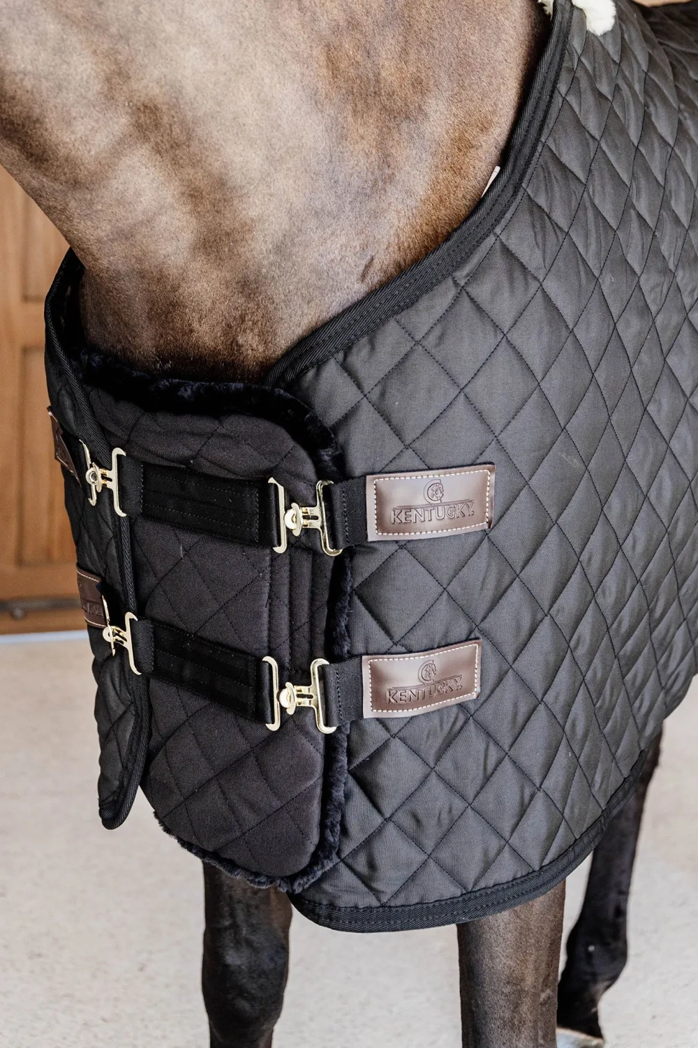 Kentucky Horsewear Hästtäcken & Flughuvor|Kentucky Horsewear-Quiltad Täckesförlängare Svart