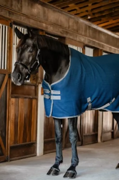 Horseware Hästtäcken & Flughuvor|Horseware-Rambo Techni Waffle Coolertäcke Navy/Thunder Grey Silver