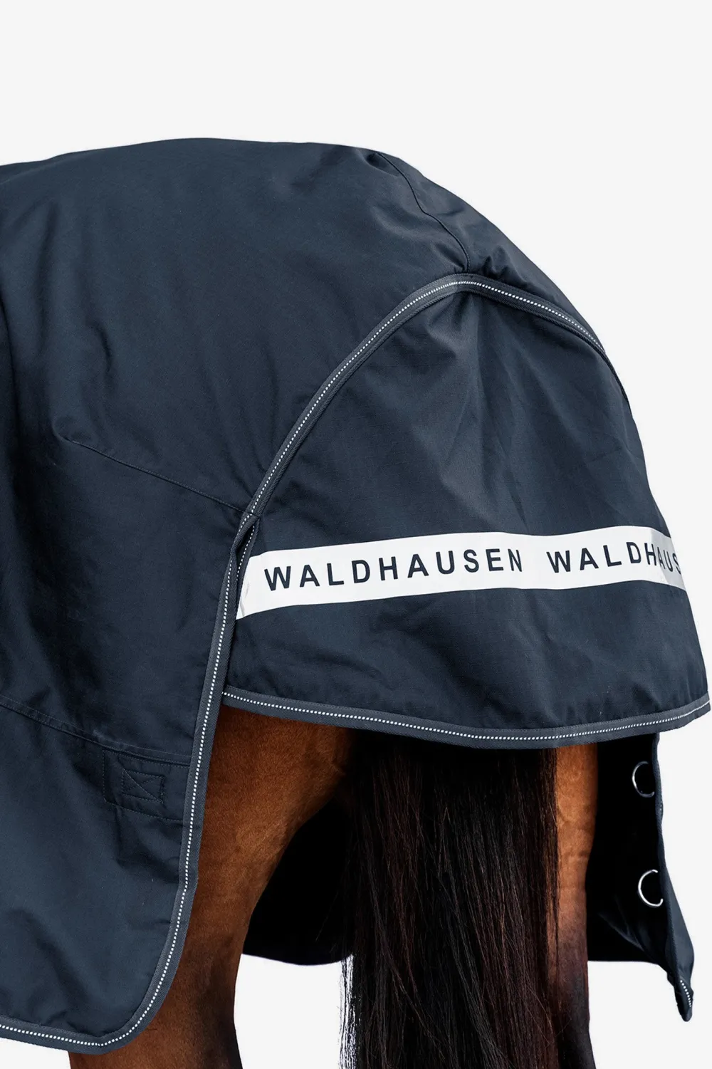 Waldhausen Hästtäcken & Flughuvor-Regntäcke Arctic Halvhals 100g Night Blue