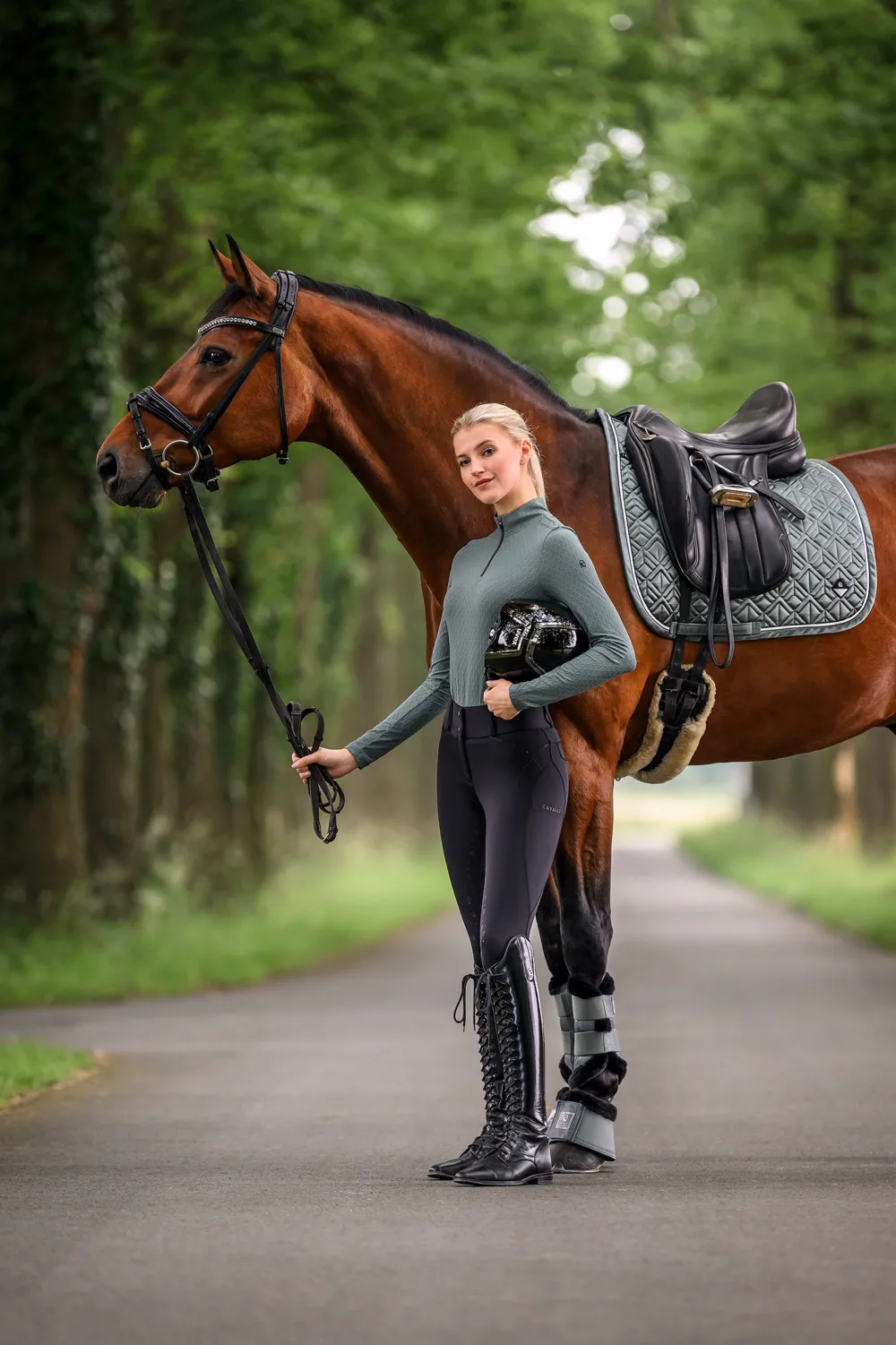 Cavallo Cavallo|Ridbyxor & Tights-Ridbyxor Cavalcandera Full Grip Navy