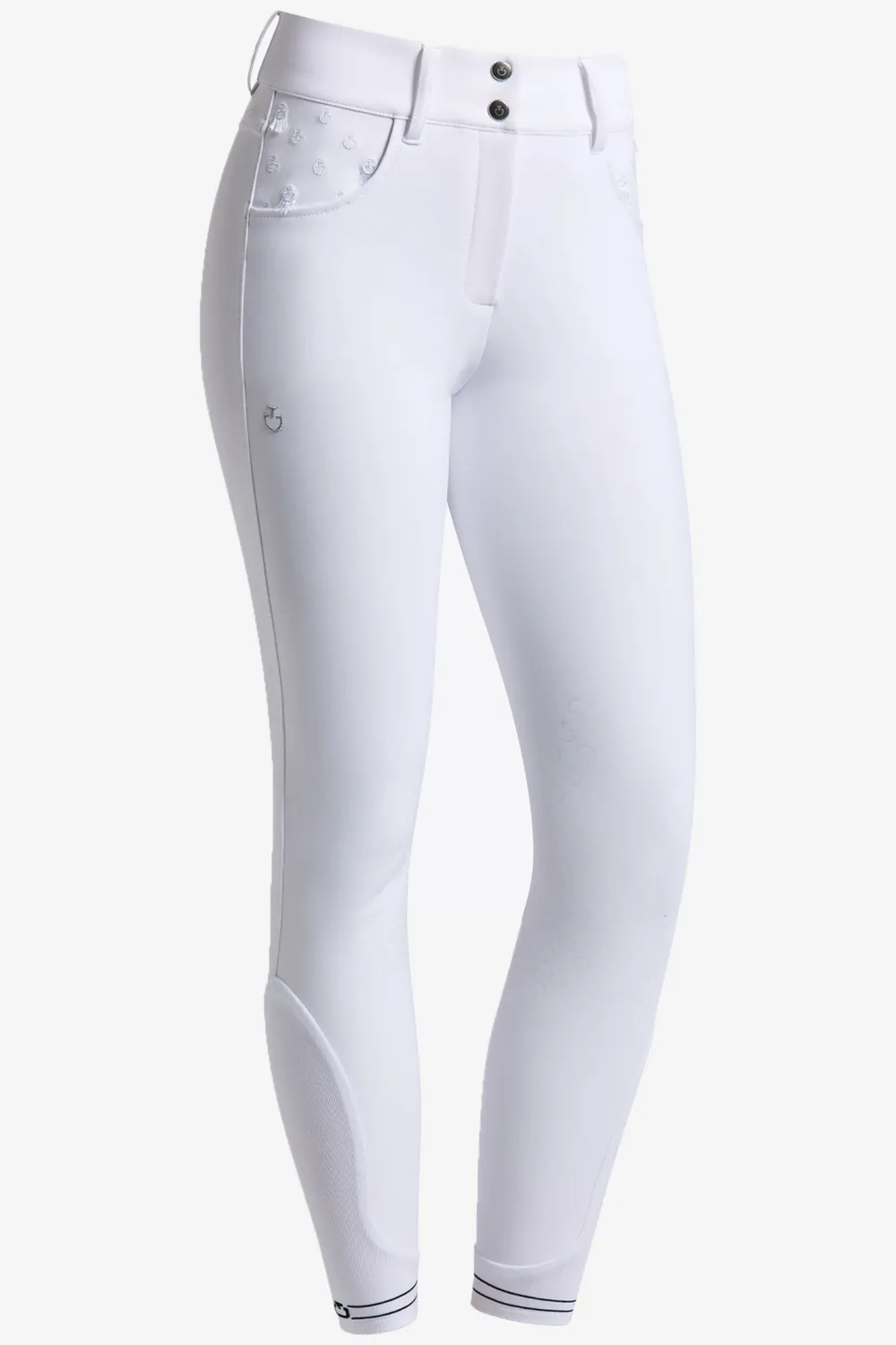 Cavalleria Toscana Cavalleria Toscana|Ridbyxor & Tights-Ridbyxor Ebroidery ogo Grip Vit