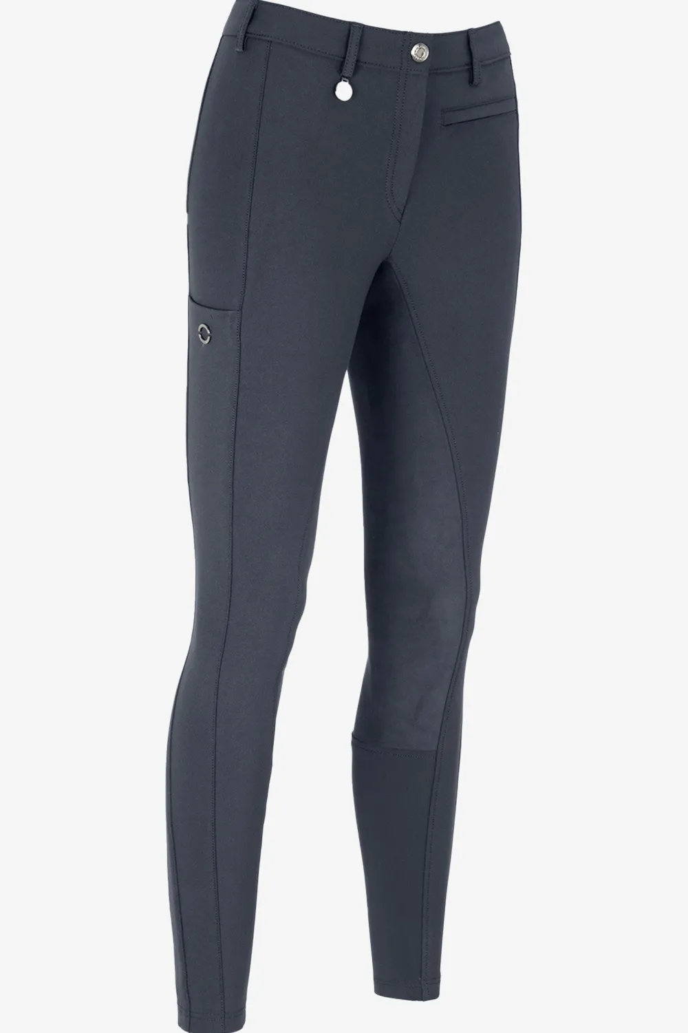 Pikeur Pikeur|Ridbyxor & Tights-Ridbyxor Lugana Full Grip Flex Faux Leather Dark Shadow
